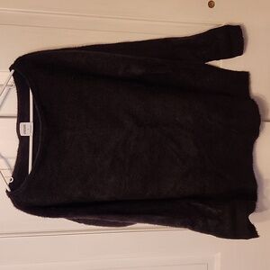 Whitney Simmons x Gymshark fuzzy black cowl neck sweater, size L, like new!